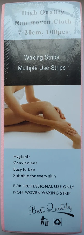Смужки для депіляції в упаковці білі Etto Waxing Strips White 100 шт