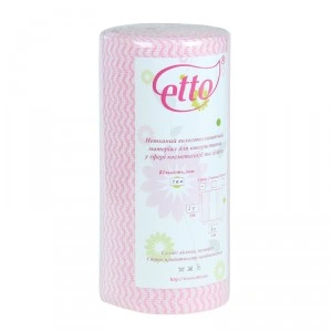 Etto Napkins spunlace pink wave 25*30см 100шт. 100 шт