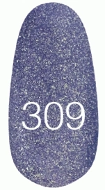 Текстурний лак Kodi Nail Polish №309 синювато-фіолетовий із сріблястим шиммером 15 мл