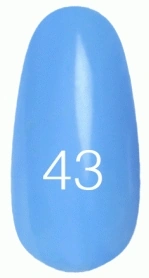Лак для нігтів Kodi Nail Polish №43 небесно-блакитний, неоновий 15 мл