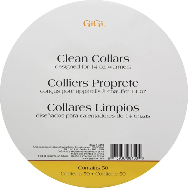 Паперові комірці на апарати для розігріву воску GIGI Clean Collars на банки по 396г/368г 50 шт