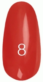 Лак Kodi Nail Polish №8 коралово-червоний, емаль 15 мл