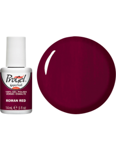 Гель-лак Римський червоний Super Nail ProGel Roman Red бордовий з мікроблиском 14 мл