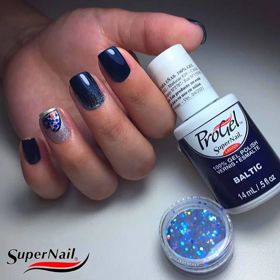Гель-лак Балтійський Super Nail ProGel Baltic синій із шиммером 14 мл