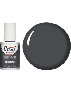 Гель-лак Обсидіан Super Nail ProGel Obsidian темно-сірий, колір мокрого асфальту, емаль 14 мл