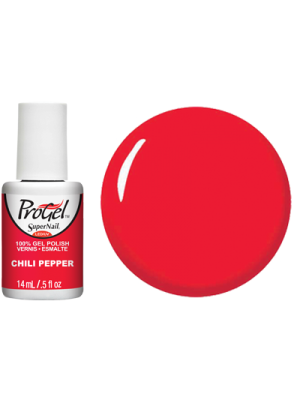Гель-лак Перець чилі Super Nail ProGel Chili Pepper червоний, емаль 14 мл