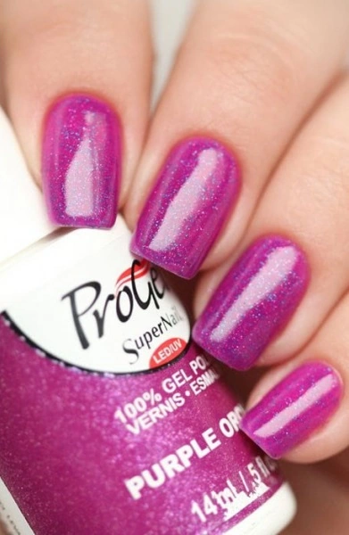 Гель-лак Пурпурна орхідея Super Nail ProGel Purple Orchid пурпурний з шиммером 14 мл