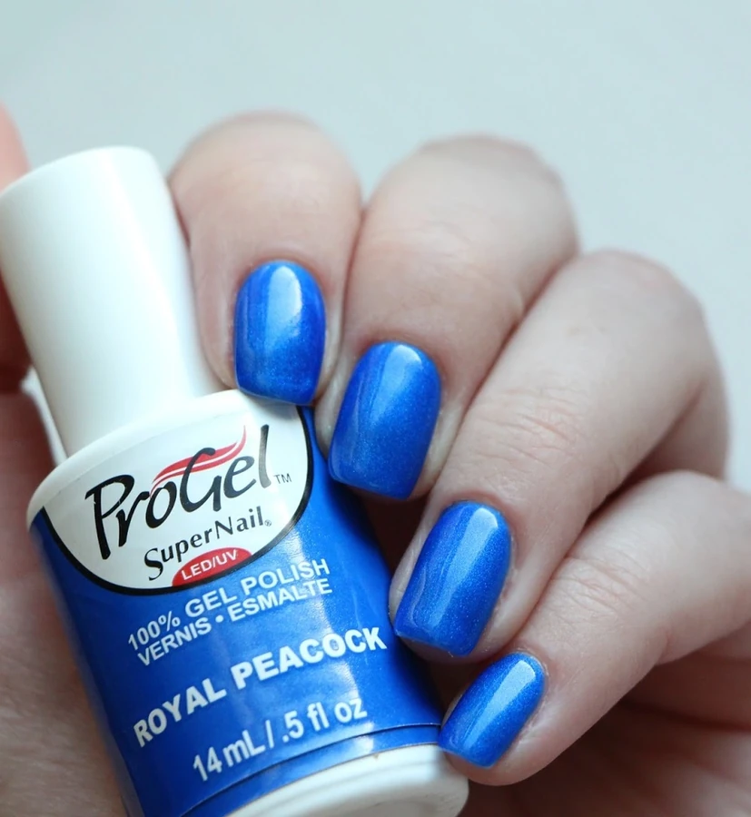 Гель-лак Королівський павич Super Nail ProGel Royal Peacock синій із шиммером 14 мл