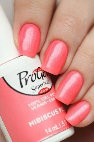 Гель-лак Super Nail ProGel Hibiscus Petal ніжно-рожевий з шиммером 14 мл