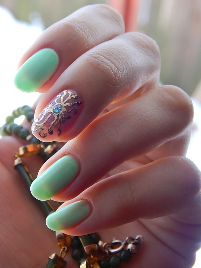 Гель-лак М`ятна цукерка Super Nail ProGel Minty Chip м`ятний, емаль 14 мл