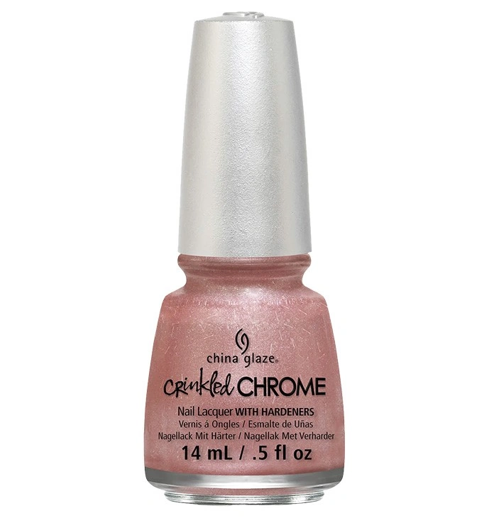 Лак China Glaze Im a chromantic брудно-рожевий перламутр із гліттером (ефект м`ятої фольги 14 мл