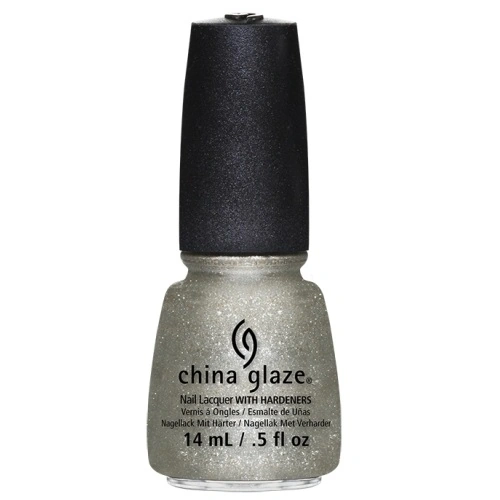 Лак China Glaze Gossip over gimlets сріблястий металік з глітером 14 мл