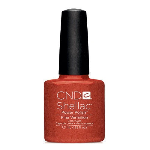 Гель-лак CND Shellac Fine Vermilion рудий із шиммером 7,3 мл