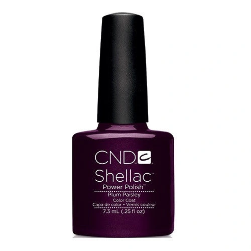 Гель-лак CND Shellac Plum Paisley баклажановий із шиммером 7,3 мл