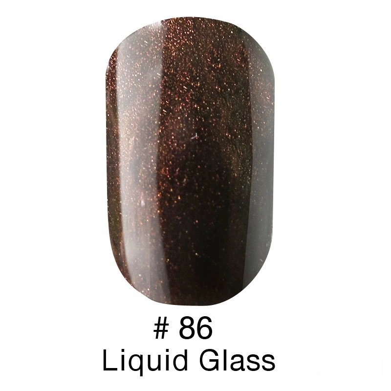 Гель лак Naomi Gel Polish №86 кавово-коричневий з мікроблиском 6 мл