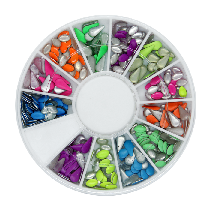 Фімо металеве листя для дизайну нігтів YRE Nail Art Fimo Metal Leaves