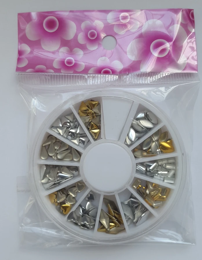 Фімо шматочки металу для дизайну нігтів YRE Nail Art Fimo Metallic Pieces