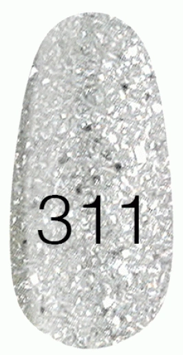 Лак Kodi Nail Polish №311 сріблястий з глітером 15 мл