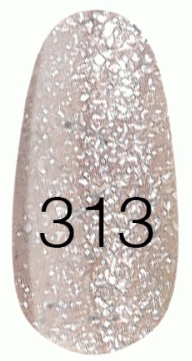 Лак Kodi Nail Polish №313 платиновий з глітером 15 мл