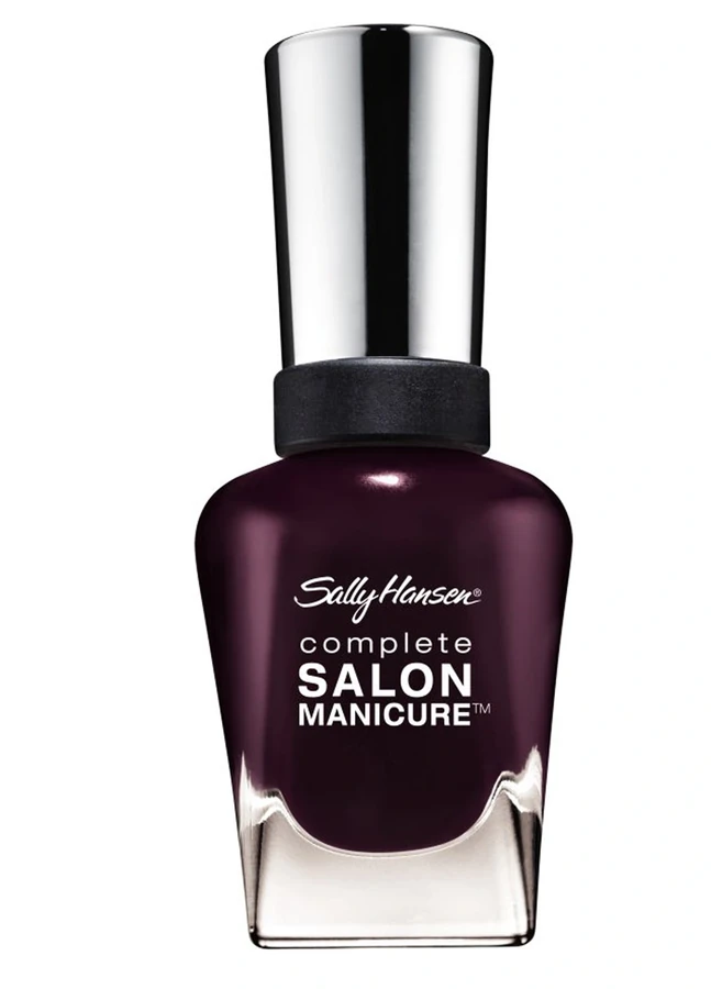 Лак Sally Hansen Salon №660 Pat on the Black чорно-сливовий, емаль 14,7 мл