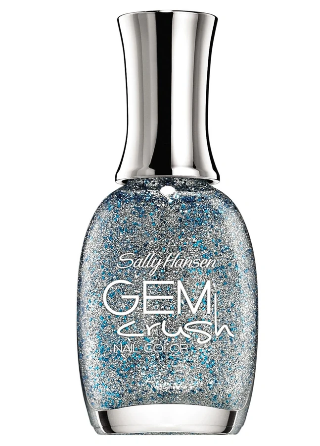 Лак Sally Hansen Gem сrush №01 Showgirl Chic сріблястий із синіми блискітками 9,17 мл