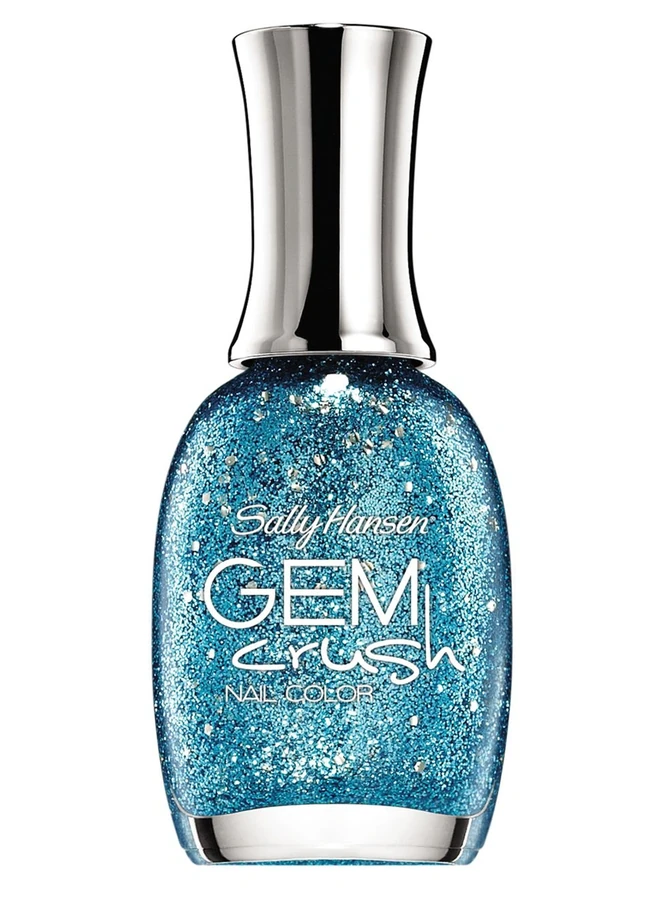 Лак Sally Hansen Gem сrush №04 Bling-Tastic блакитний гліттер із сріблястими вкрапленнями 9,17 мл