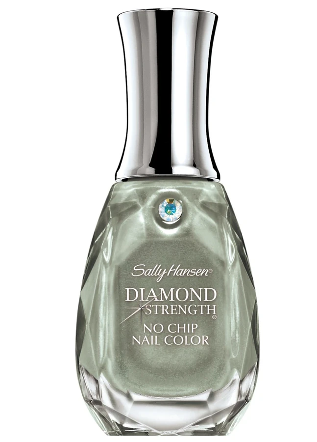 Лак Sally Hansen Diamond strength №170 Bride to Be миготливий сріблясто-оливковий, перламутр 13,3 мл