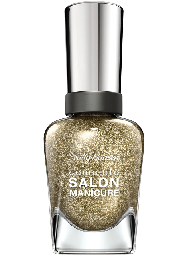 Лак Sally Hansen Salon №121 Golden Rule золоті блискітки 14,7 мл