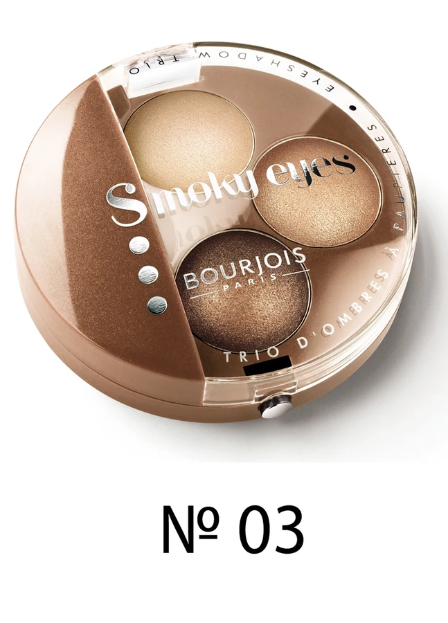 Потрійні тіні для очей, бронзовий шик Bourjois Smoky Eyes №03 4,5 г