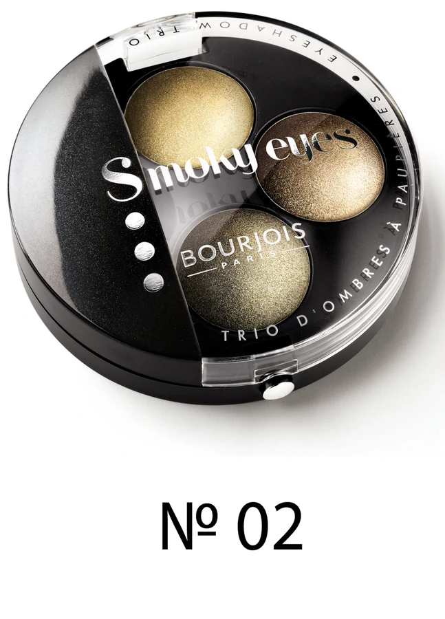 Потрійні тіні для очей, золото бароко Bourjois Smoky Eyes №02 4,5 г
