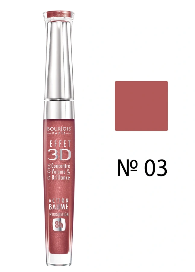 Блиск для губ, натуральний з мерехтінням Bourjois Effet 3D Balm №03 5,7 мл