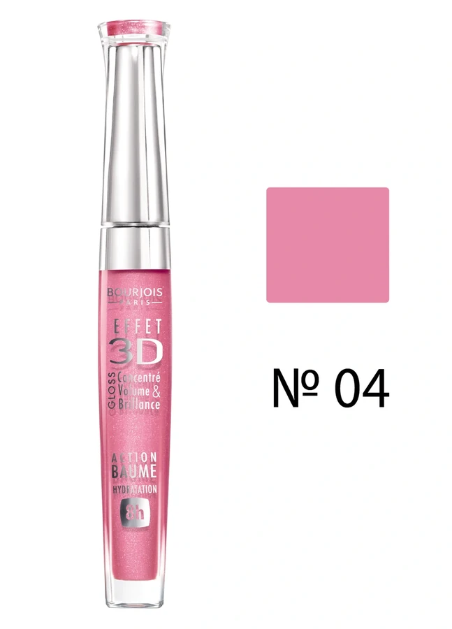 Блиск для губ, ніжно-рожевий з мерехтінням Bourjois Effet 3D Balm №04 5,7 мл