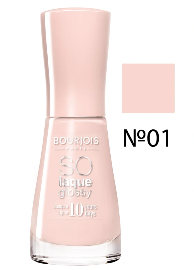 Лак Bourjois So Laque Glossy №01 ніжно-рожевий напівпрозорий, емаль 10 мл