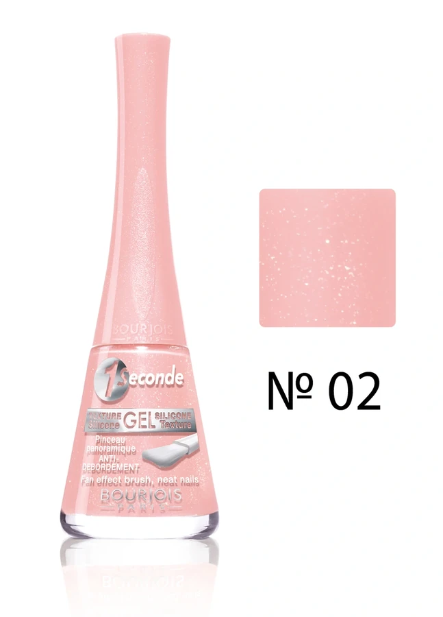 Лак Bourjois 1 Seconde №02 напівпрозорий ніжно-рожевий із шиммером 9 мл