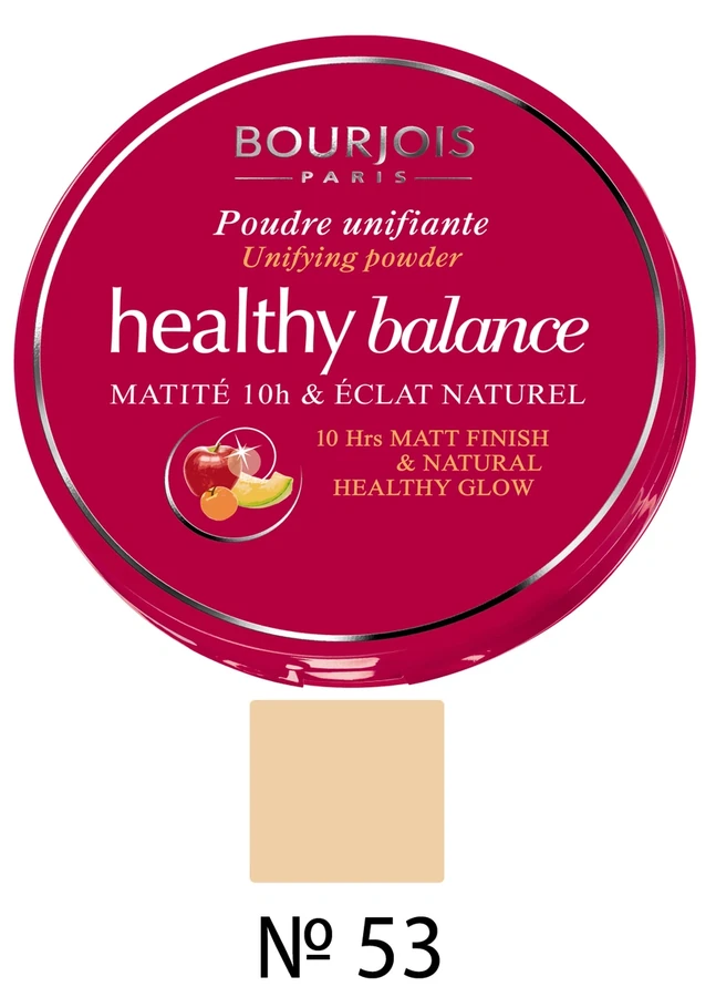 Пудра компактна вітамінна, бежева Bourjois Healthy Balance №53 9г