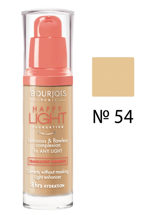 Тональна основа, тон бежевий Bourjois Happy Light №54 30 мл