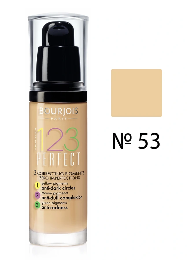 Основа тональна, коригуюча, натуральна Bourjois 1.2.3 Perfect №53 30 мл