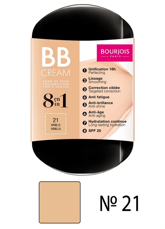 Крем тональний 8в1, світлий беж Bourjois BB Cream 8in1 №21 6 г