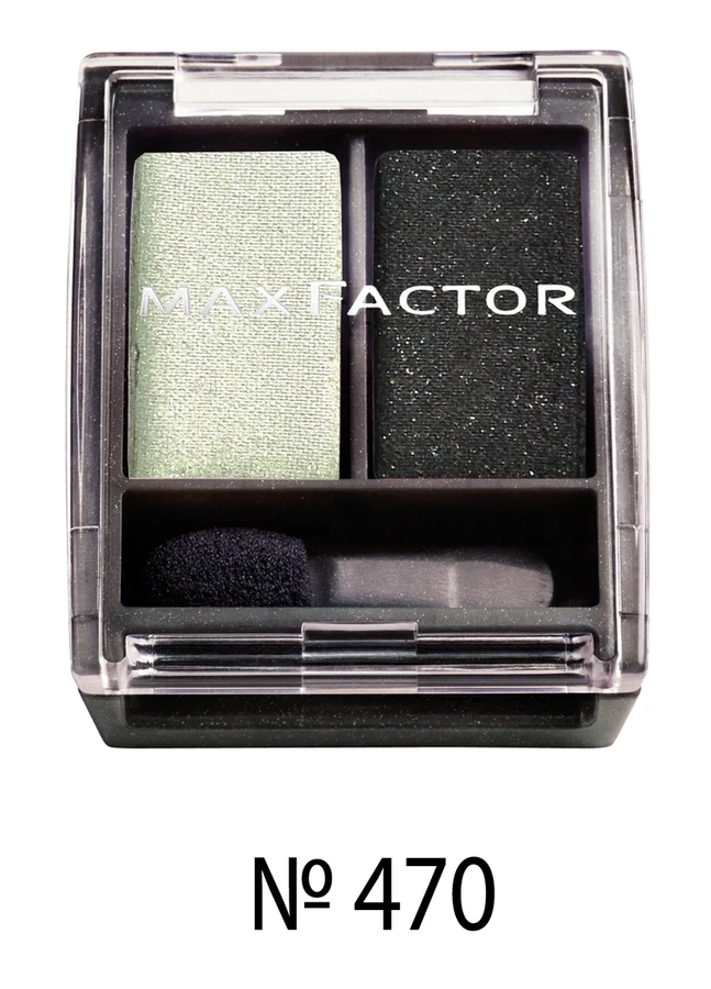 Тіні для очей, сріблясто-чорні мерехтливі Max Factor Eyeshadow Duo № 470 3.5 г