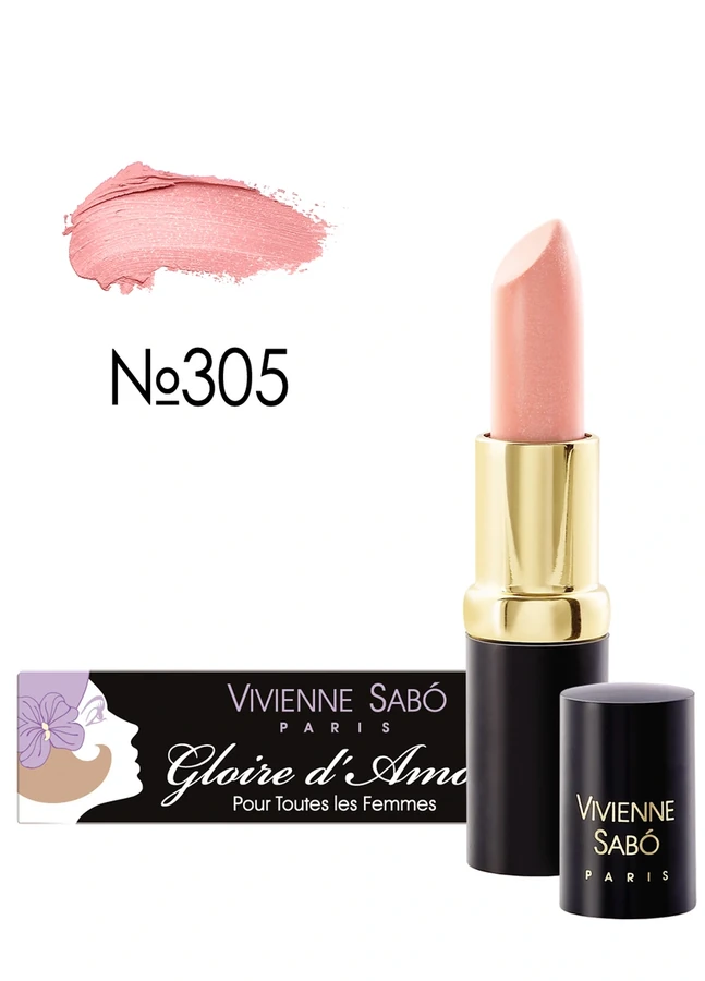 Помада з 3D ефектом, персиковий мерехтливий Vivienne Sabo Gloire Damour №305 4 г
