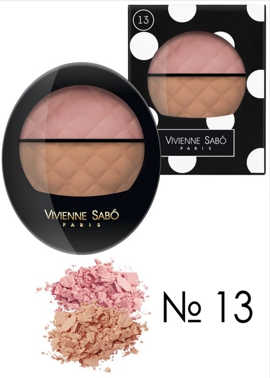 Рум`яна подвійні, блідо-рожевий/темно-коричневий Vivienne Sabo Teinte Delicate №13 2х3,5 г