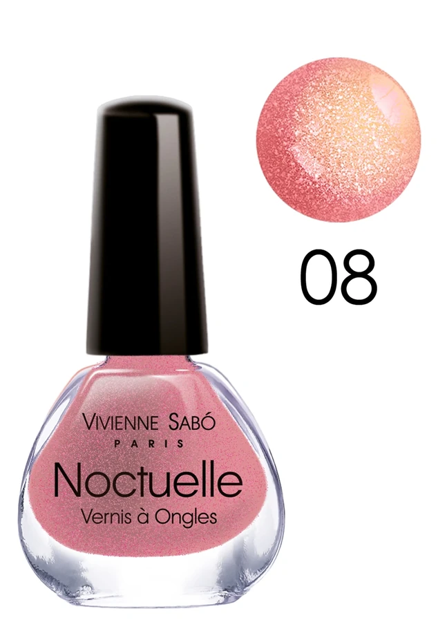 Лак Vivienne Sabo Noctuelle №08 кораловий напівпрозорий із золотистим шиммером 6 мл