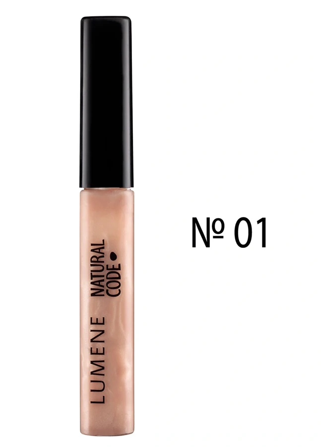 Блиск зволожуючий, персиково-молочний мерехтливий Lumene NC Smile Booster Lip gloss №01 6 мл