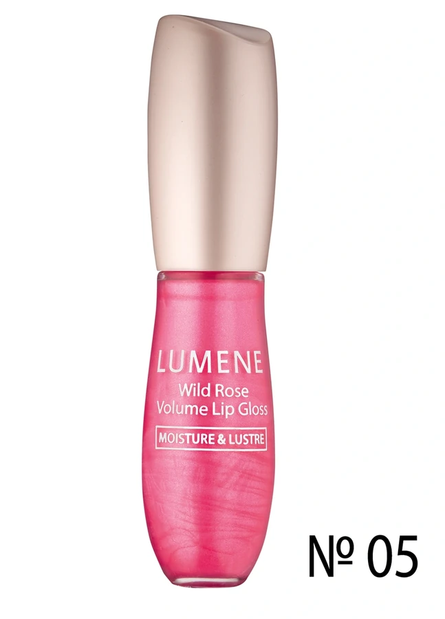Блиск зволожуючий, ніжно-рожевий перламутровий Lumene Wild Rose Volume №05 6 мл