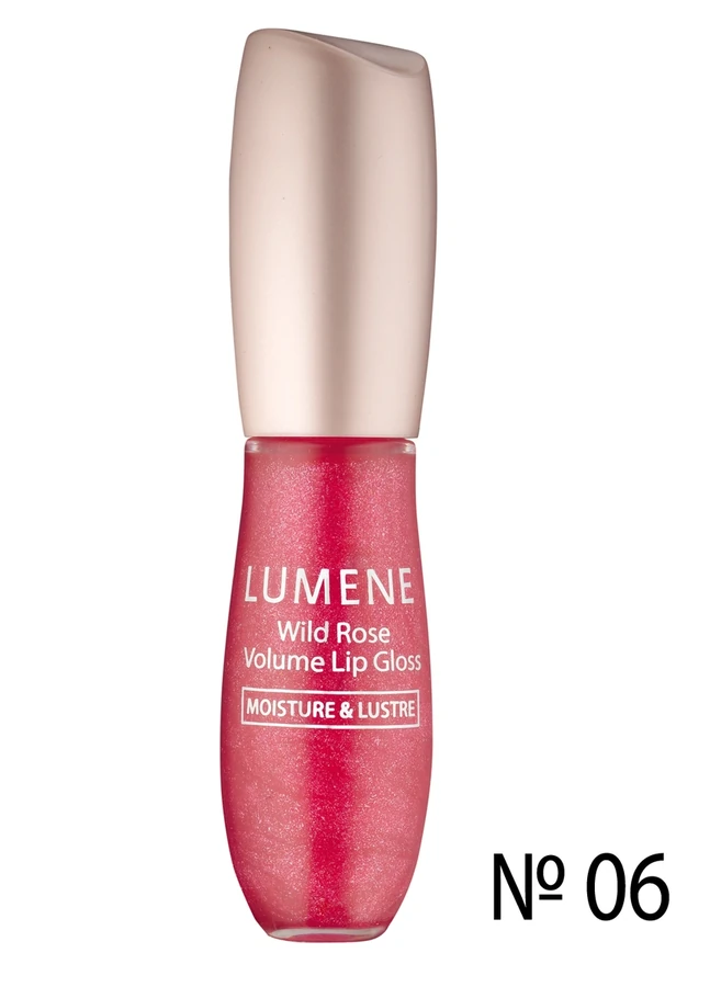 Блиск зволожуючий, прозоро-червоний мерехтливий Lumene Wild Rose Volume №06 6 мл