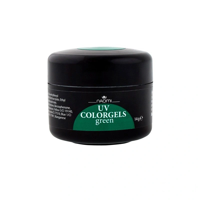 Кольоровий гель Зелений Naomi UV Colorgel Green 14г