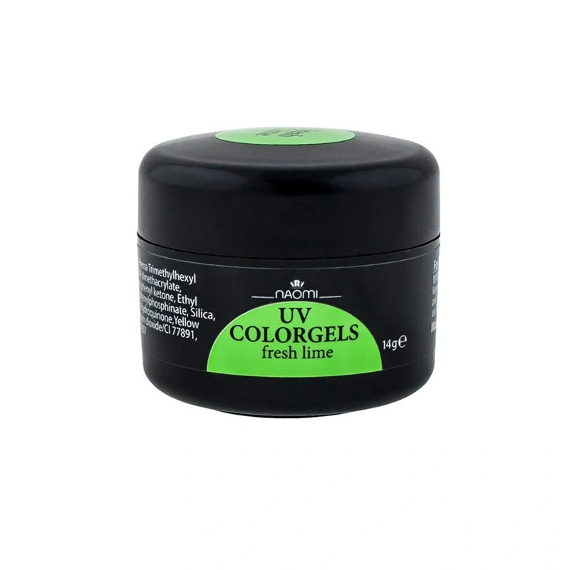 Камуфляжний кольоровий гель Свіжий лайм Naomi UV Colorgels Fresh Lime 14 г