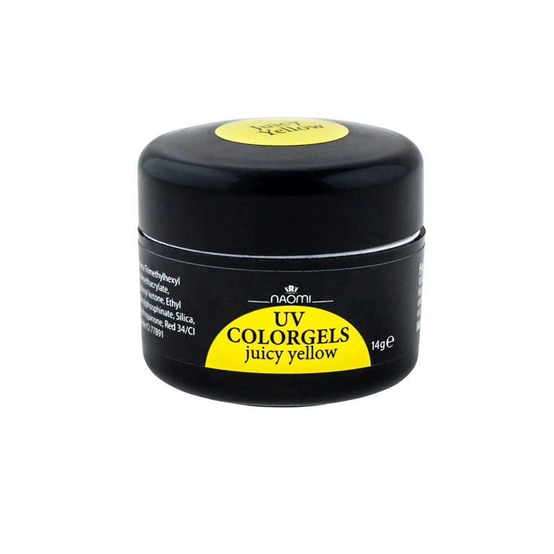 Камуфляжний кольоровий гель Соковитий жовтий Naomi UV Colorgels Juicy Yellow 14 г