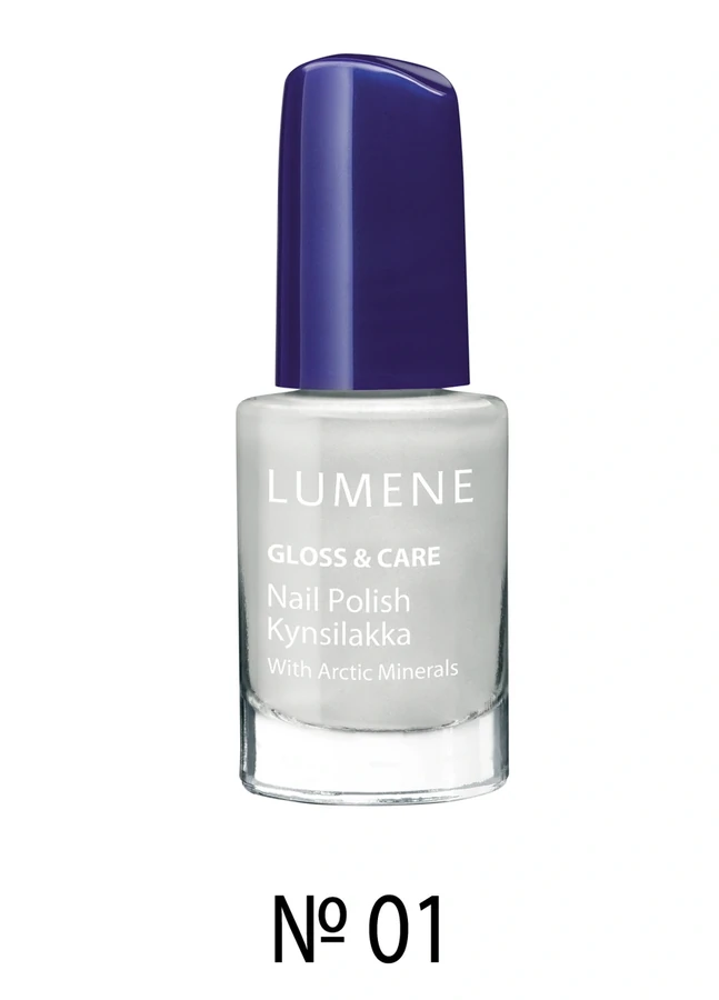 Лак Сяючий блиск і догляд Lumene Gloss and Care Nail Polish №01 білий, перламутр 5 мл