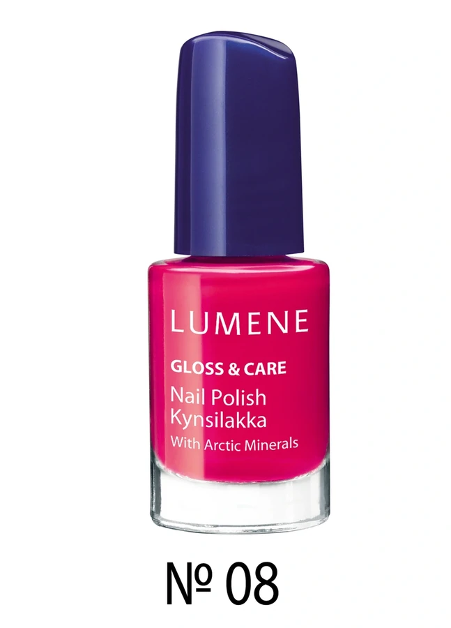 Лак Сяючий блиск і догляд Lumene Gloss and Care Nail Polish №08 рожева фуксія 5 мл